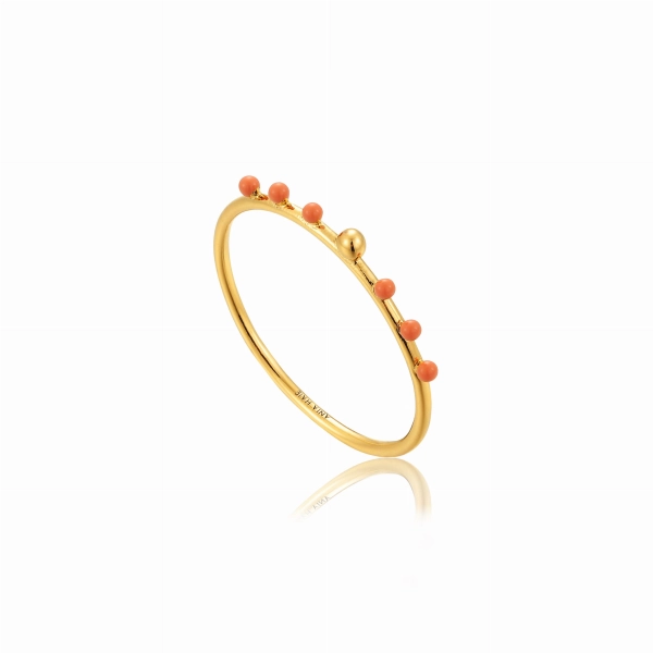 Pierścionek Ania Haie Dotted Small Ball złoty R006-01G-54