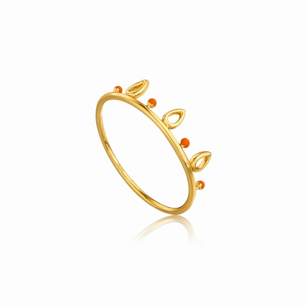 Pierścinek ANIA HAIE  Detted Triple Raindrop Drop Ring  R006-04G-56