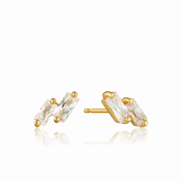 Kolczyki Ania Haie Glow Stud z cyrkoniami złote  E018-07G