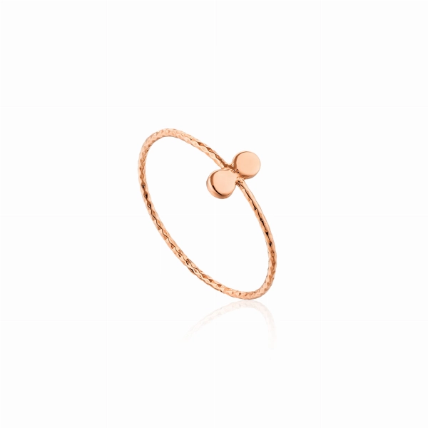 Pierścionek ANIA HAIE Texture Double Disc Ring  R007-02R-56