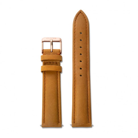 Pasek CLUSE 18mm skórzany brązowo-różowo-złoty CS1408101002
