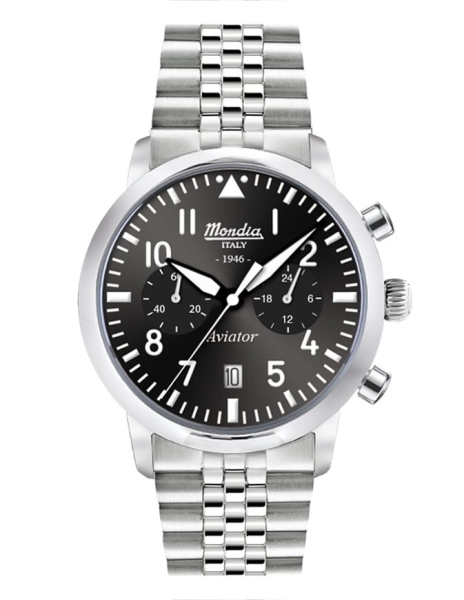 Zegarek męski Mondia srebrny MI-781-SS-03BK-GB