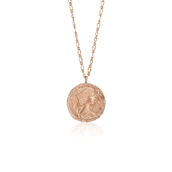 Naszyjnik Ania Haie Roman Empress Medallion różowo-złoty N009-01R