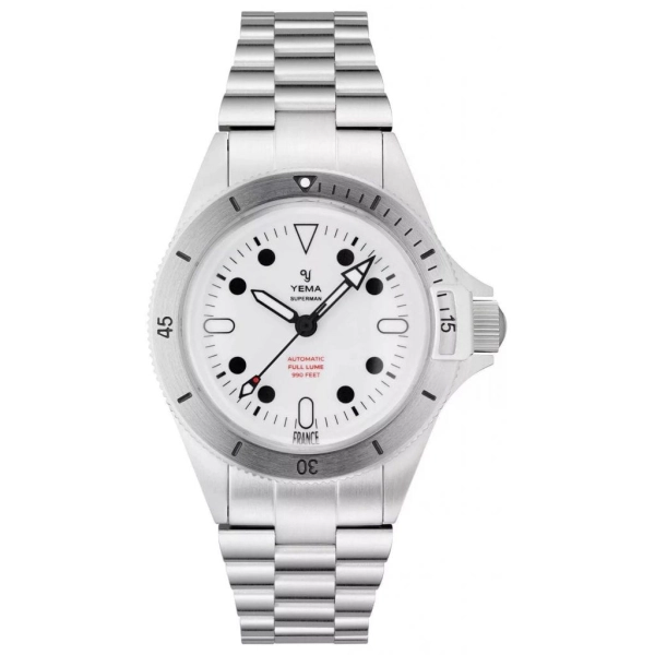 Zegarek męski YEMA Superman LE srebrny YSUP22C39-FLMS Maxi Dial Full Lume 