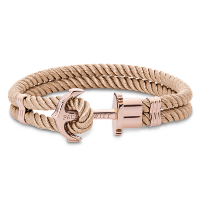 Bransoletka Paul Hewitt Phrep Nylon beżowo-różowo-złota eco-friendly