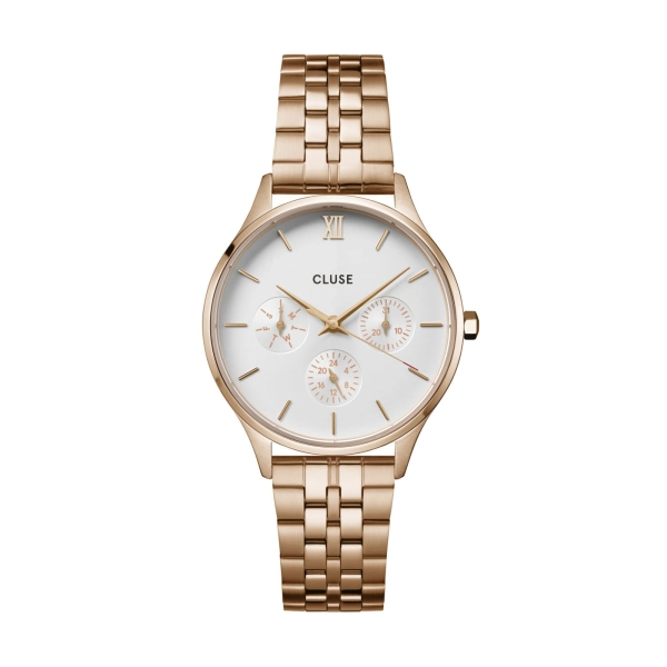 Zegarek damski CLUSE Minuit Multifunction różowo-złoty CW10702