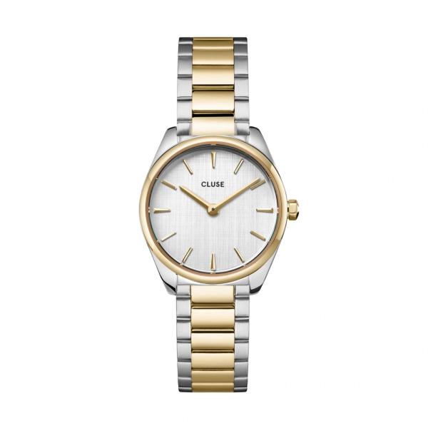 Zegarek damski CLUSE Féroce Mini srebrno-złoty CW11708