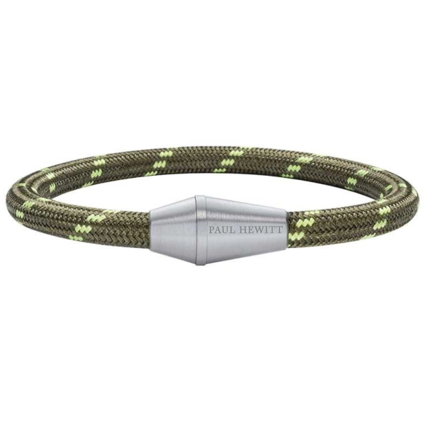 Bransoletka męska Paul Hewitt Conic Nylon zielono-srebrna