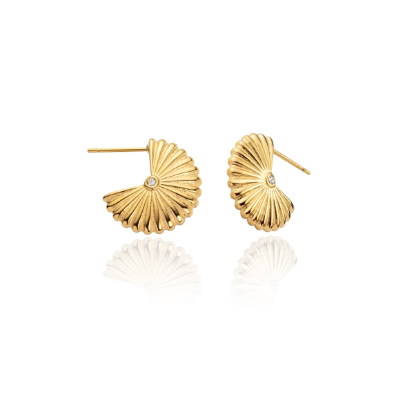Kolczyki damskie Paul Hewitt muszle Scallop złote PH-JE-1817