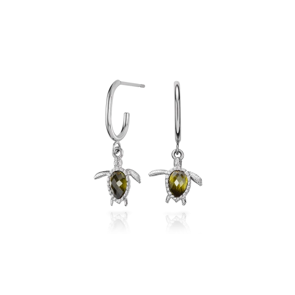 Kolczyki damskie Paul Hewitt Turtle Hoops srebrne PH-JE-0182