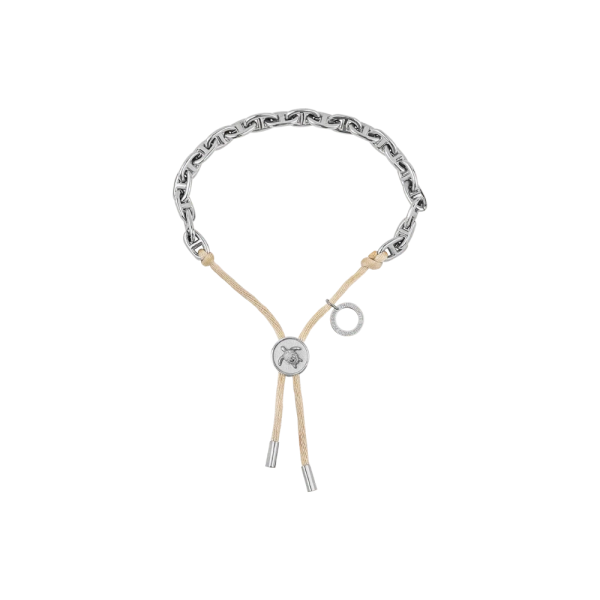 Bransoletka damska Paul Hewitt Turtle Anchor Chain srebrno-piaskowa PH-FB-2053