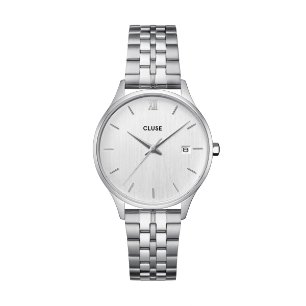Zegarek damski CLUSE Minuit Date srebrny CW14303