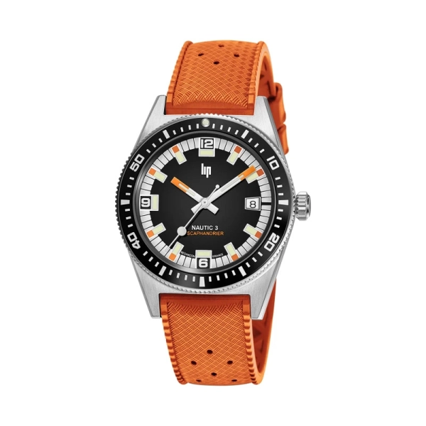 Zegarek Lip Nautic 3 Scaphandrier Orange G100 Automatic 670098