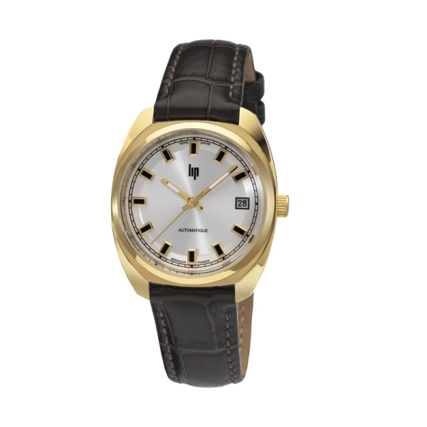 Zegarek męski LIP General de Gaulle Automatic złoty na pasku 671881