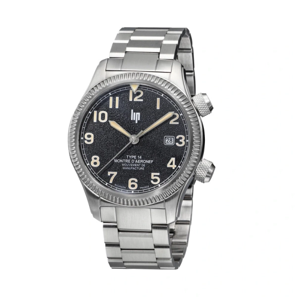Zegarek męski LIP TYPE 14 Automatic srebrny na bransolecie 676032