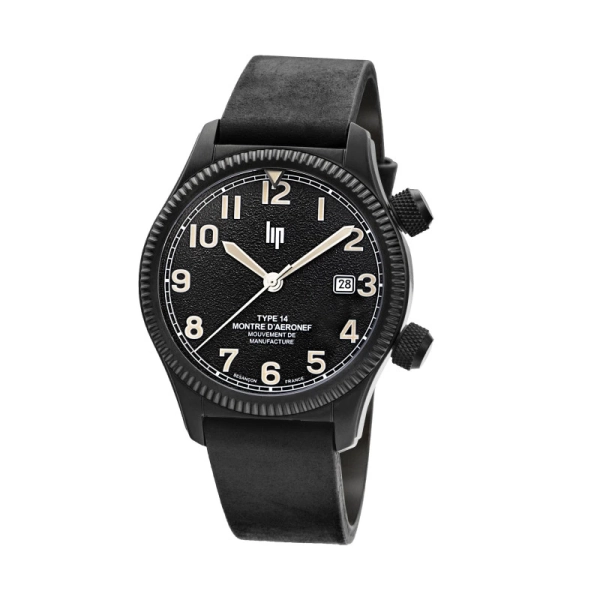 Zegarek męski LIP TYPE 14 Automatic czarny na pasku 676031