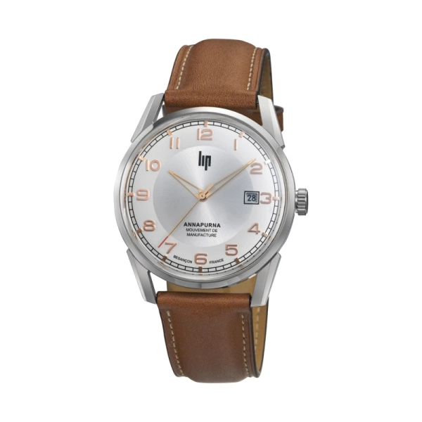 Zegarek męski LIP Annapurna Automatic srebrny na pasku 676011