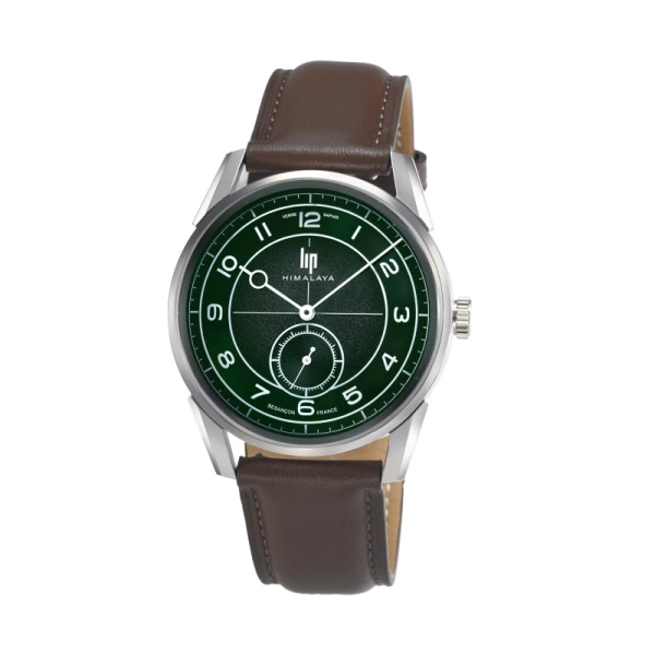 Zegarek męski LIP Himalaya Classique srebrny na brązowym pasku 671728