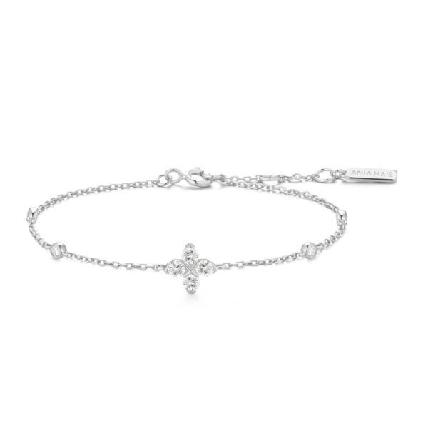Bransoletka damska Ania Haie z cyrkoniami Starlit Drops srebrna B074-04H