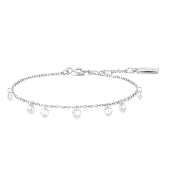 Bransoletka damska Ania Haie z cyrkoniami Starlit Drops srebrna B074-05H