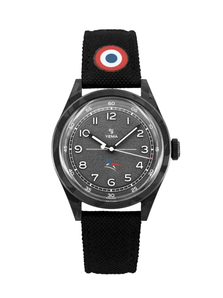 Zegarek męski YEMA Flygraf Pilot French Air Force czarny YMHF1593AA-CA