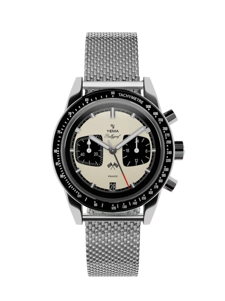 Zegarek męski YEMA Rallygraf srebrny YMHF1580-BM Meca-Quartz Panda