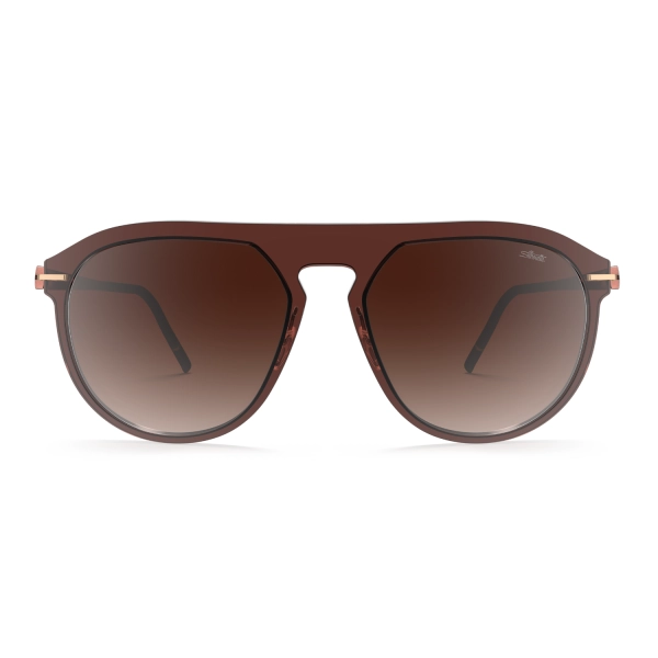 Okulary przeciwsłoneczne Silhouette Antibes brązowe pilotki UV 400 100%