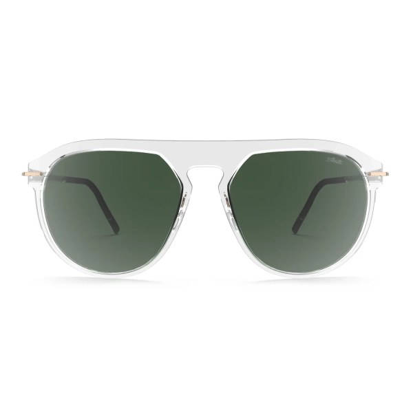 Okulary przeciwsłoneczne Silhouette Antibes przezroczyste pilotki UV 400 100%