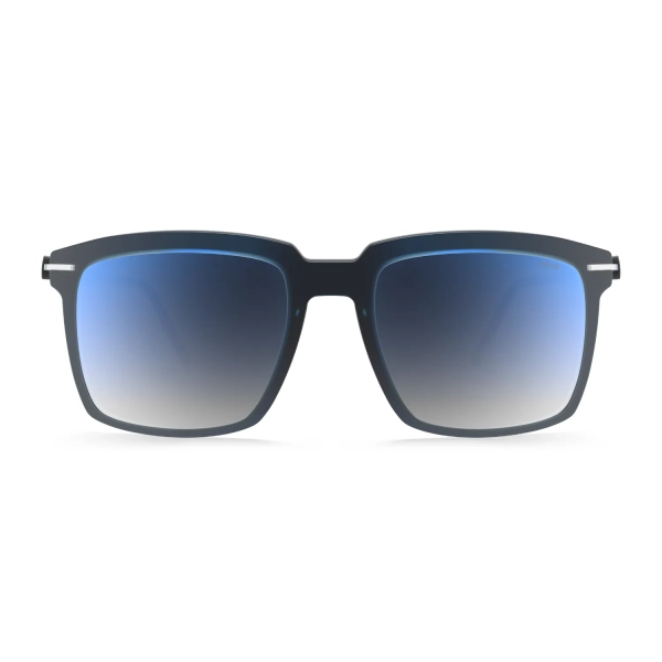 Okulary męskie przeciwsłoneczne Silhouette Menton granatowe geometryczne UV 400 100%