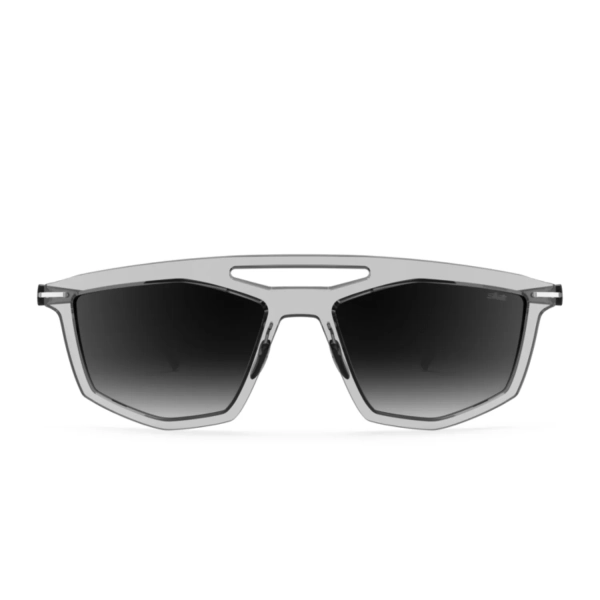 Okulary unisex przeciwsłoneczne Silhouette Rondinara szare geometryczne UV 400 100%