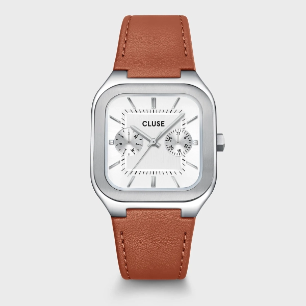 Zegarek Męski CLUSE Quadrus Multifunction Brązowy CW26208